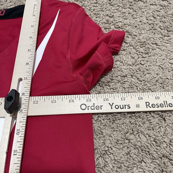 Nike Pro Shirt Womens Small Red Commpression Athletic V Neck Dir-FIT - Picture 10 of 10